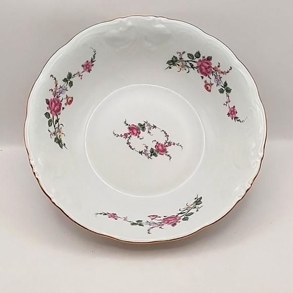 Vintage Royal Kent Poland China RKT23 9" Vegetable Bowl Roses - Picture 1 of 11